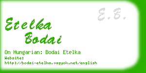 etelka bodai business card